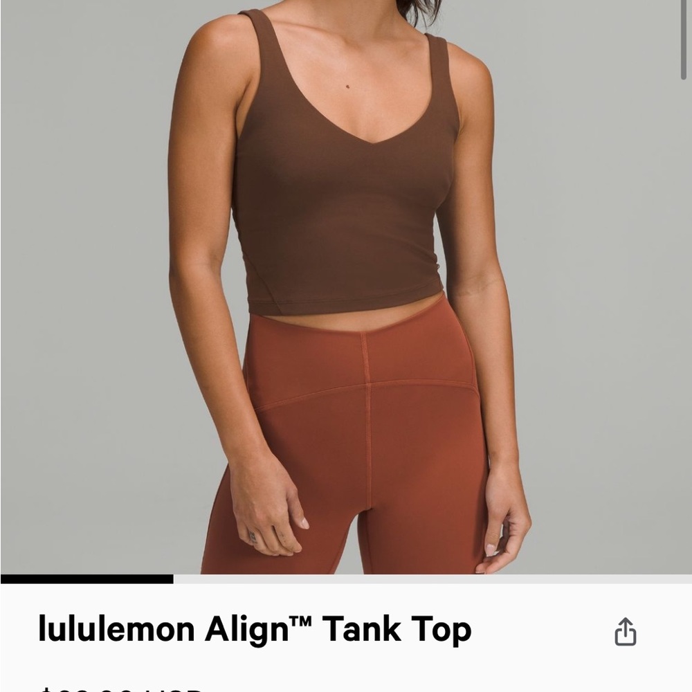 lululemon cropped align tank